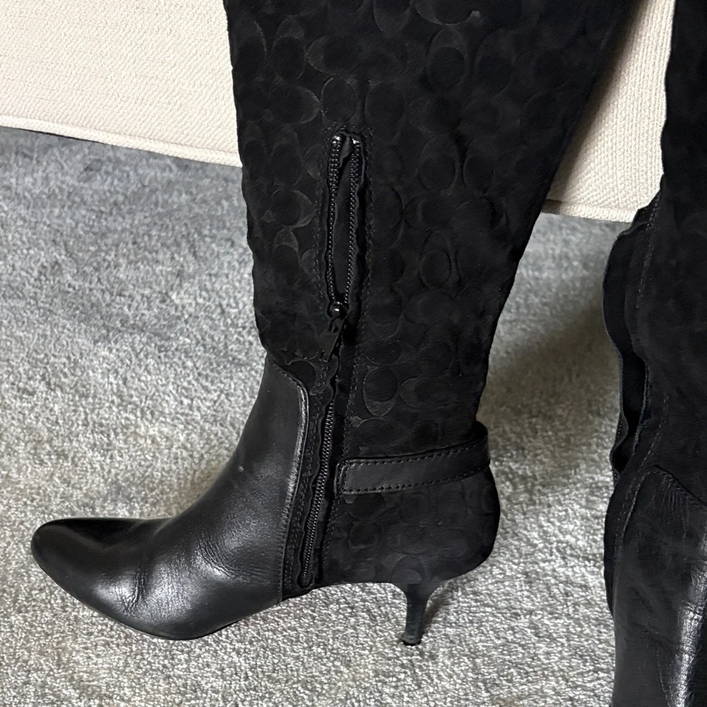 Coach Black Over the Knee Boots - Picture 3 of 7